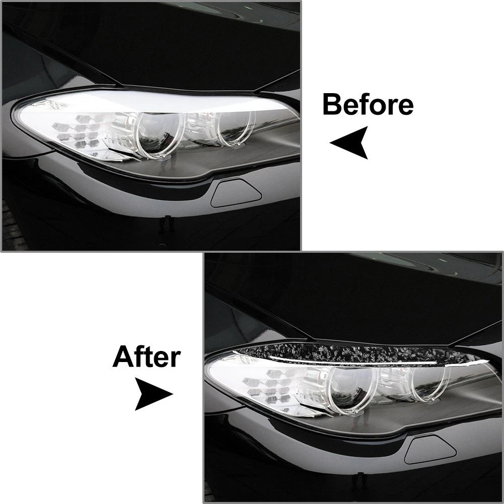 Front Headlight Eyebrow Eyelid Covers for BMW 5 Series F10 (2010-2013)