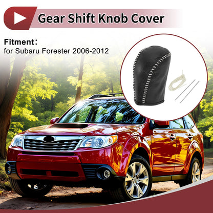 Car Gear Shift Knob Cover for Subaru Forester (2006-2012) Faux Leather