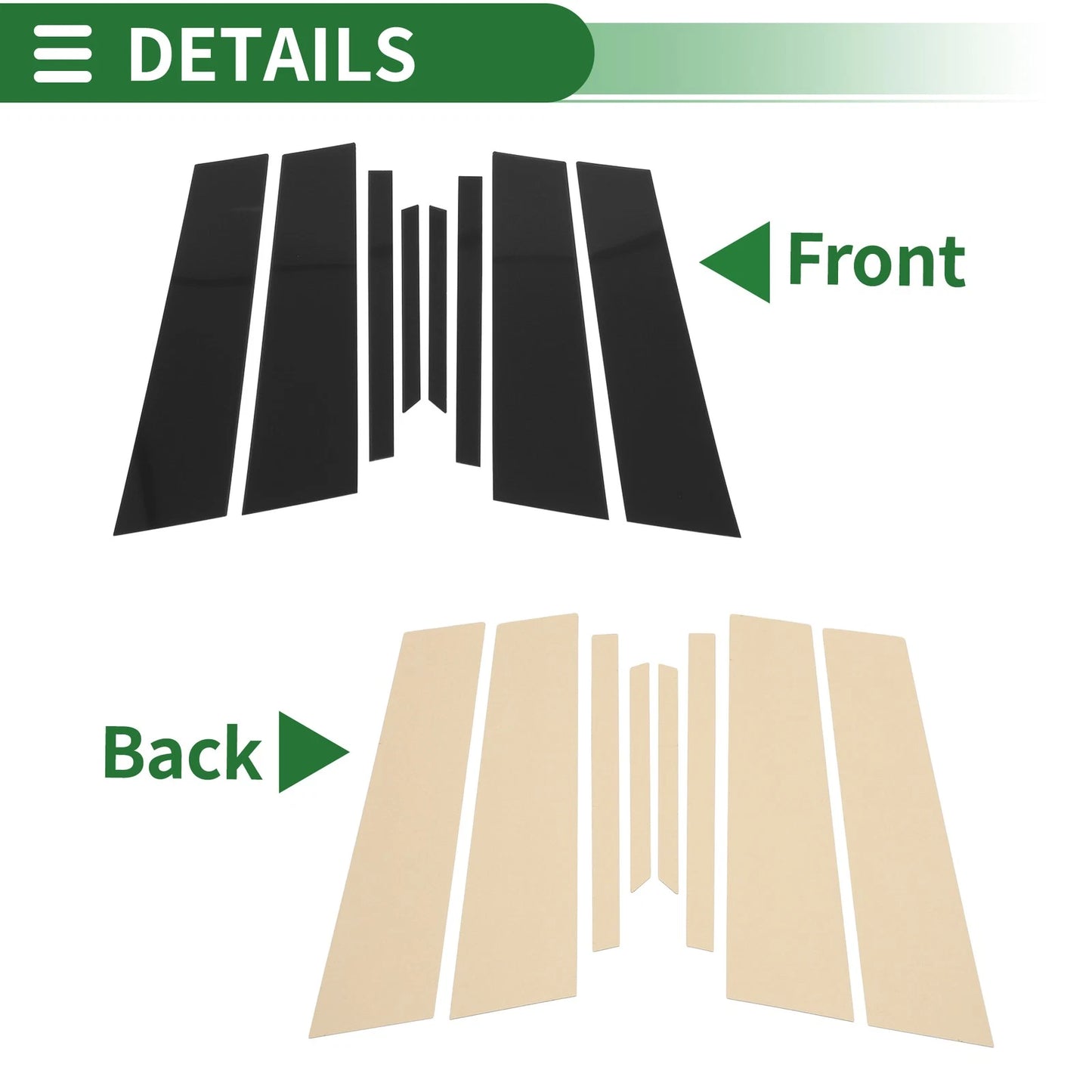 8 x Door Pillar Window Trim Black BMW X2 (2018-2024)