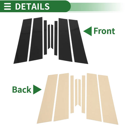 8 x Door Pillar Window Trim Black BMW X2 (2018-2024)