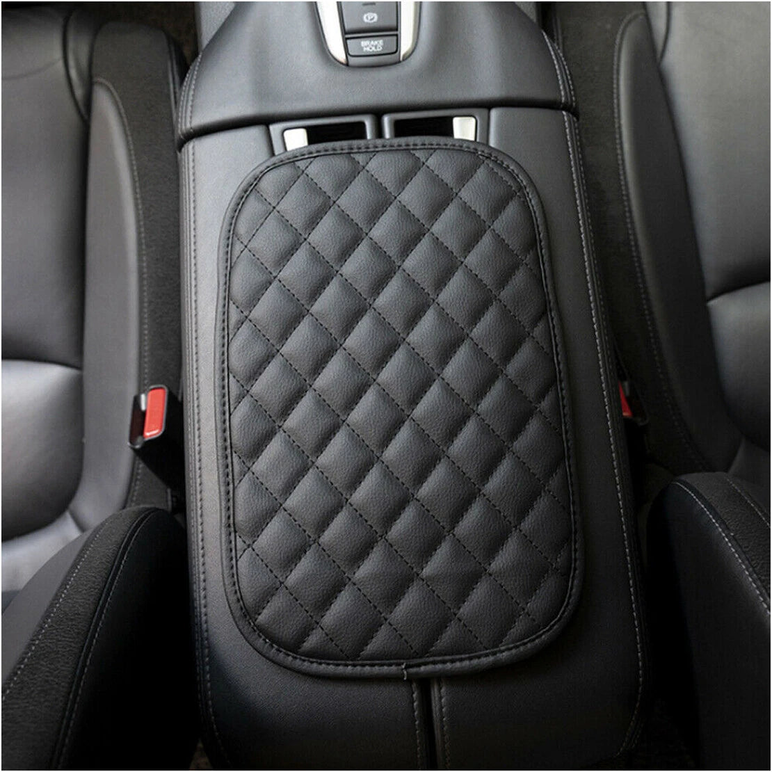 Black Armrest Pad Center Console Cover Cushion Protector for Car
