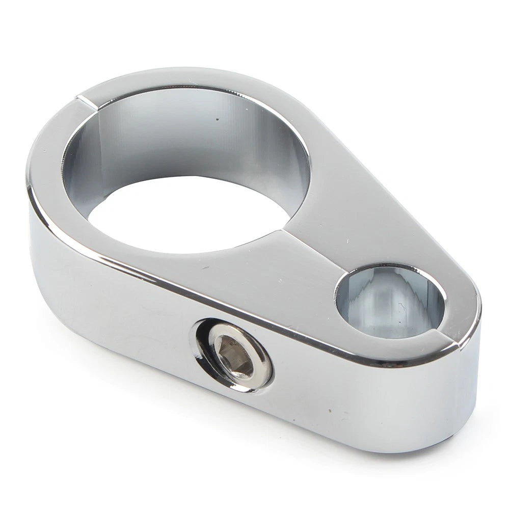 1" Brake Clutch Cable Clamp for Harley-Davidson Motorcycle Chrome