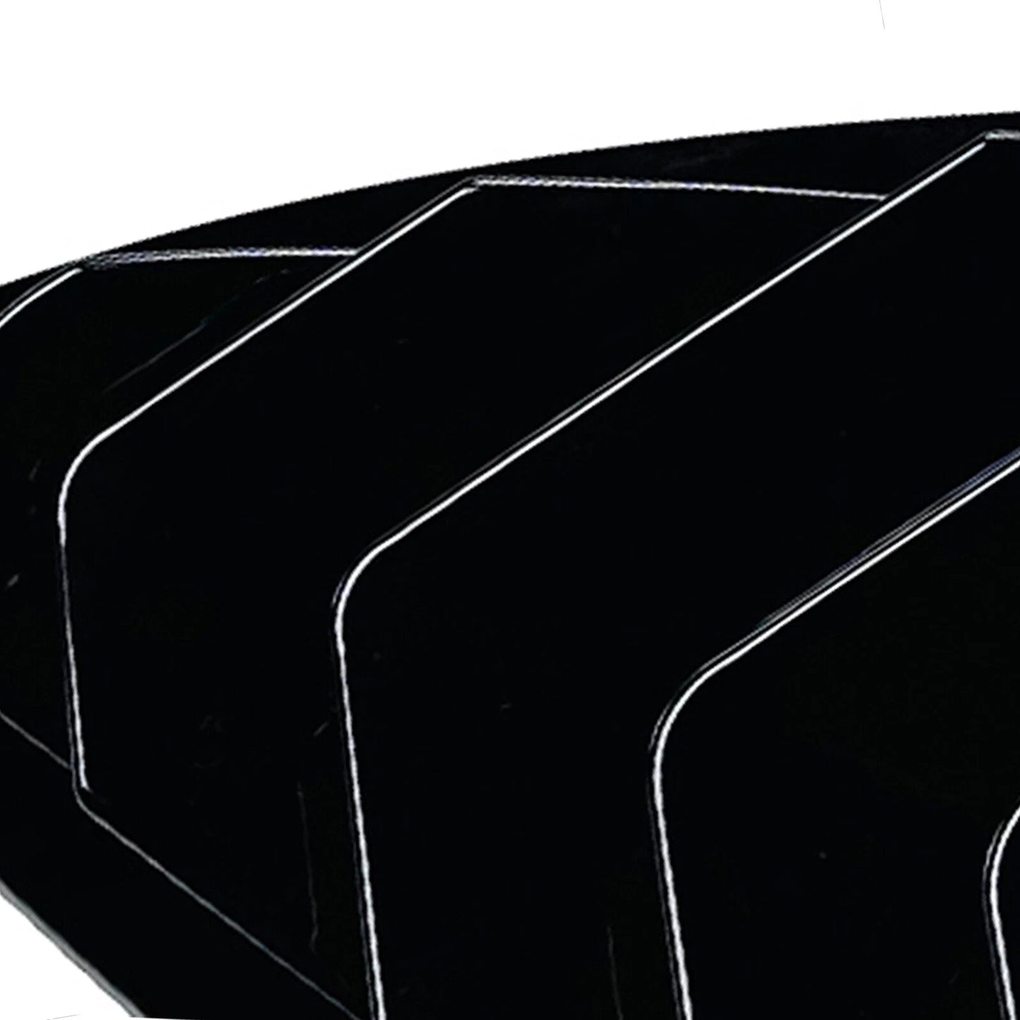2 x Vivid Black Rear Window Side Louver Covers for Tesla Model S (2017-2025)
