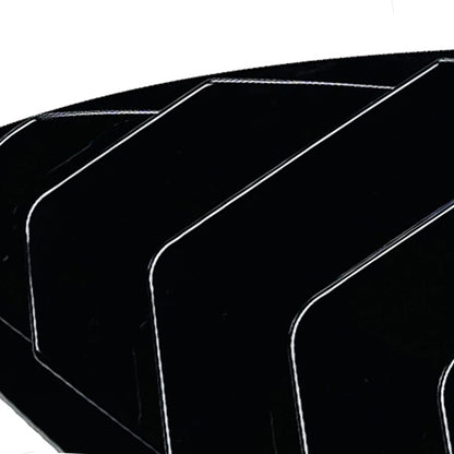 2 x Vivid Black Rear Window Side Louver Covers for Tesla Model S (2017-2025)