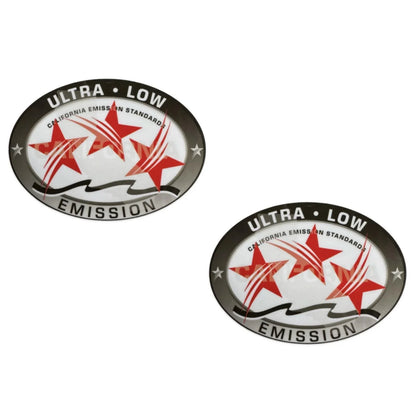 Ultra Low Emission 3 Star California DOT Outboard Graphic Sticker Decal - Red