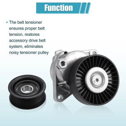 Belt Tensioner Pulley Assembly Set for Mercedes-Benz C280 C320 (2001-2005)