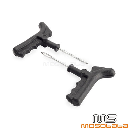 Tubeless Tire Puncture Repair Rubber Strips & Rasper Needle Tool for SUV ATV