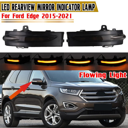 Smoked Lens LED Side Mirror Turn Signal Light for Ford Edge (2015–2023)