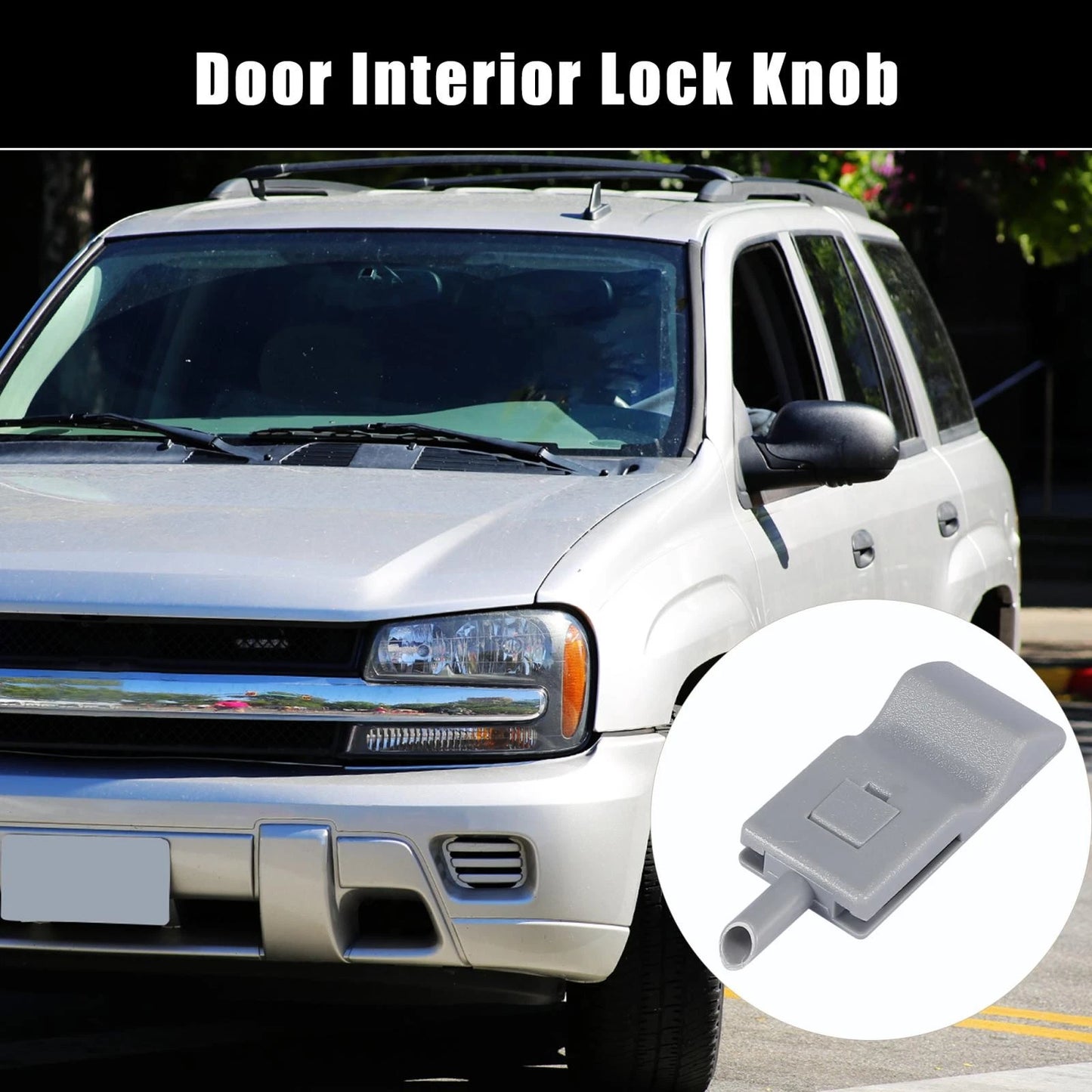 Door Interior Lock Knob Gray for Chevrolet / GMC / Cadillac