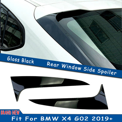 Glossy Black Rear Window Spoiler Cover for BMW X4 (2019-2023)