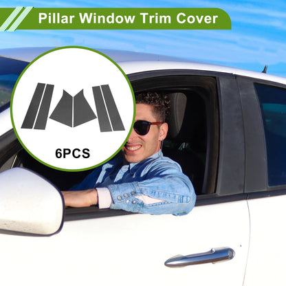 6 x Pillar Window Trim Carbon Fiber Pattern for Chevy Malibu (2016 - 2021)
