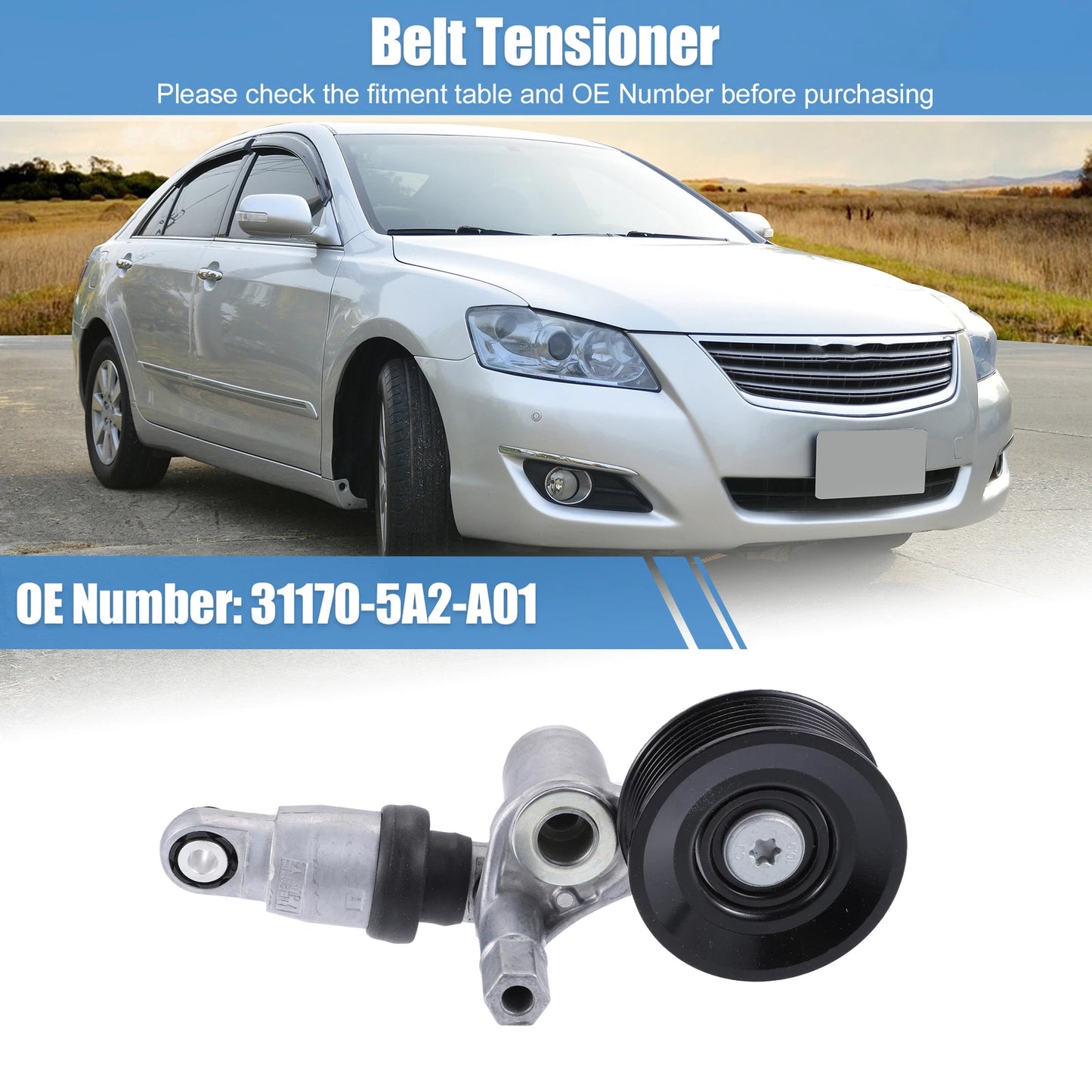 1 pc Engine Belt Tensioner Pulley Assembly for Acura TLX
