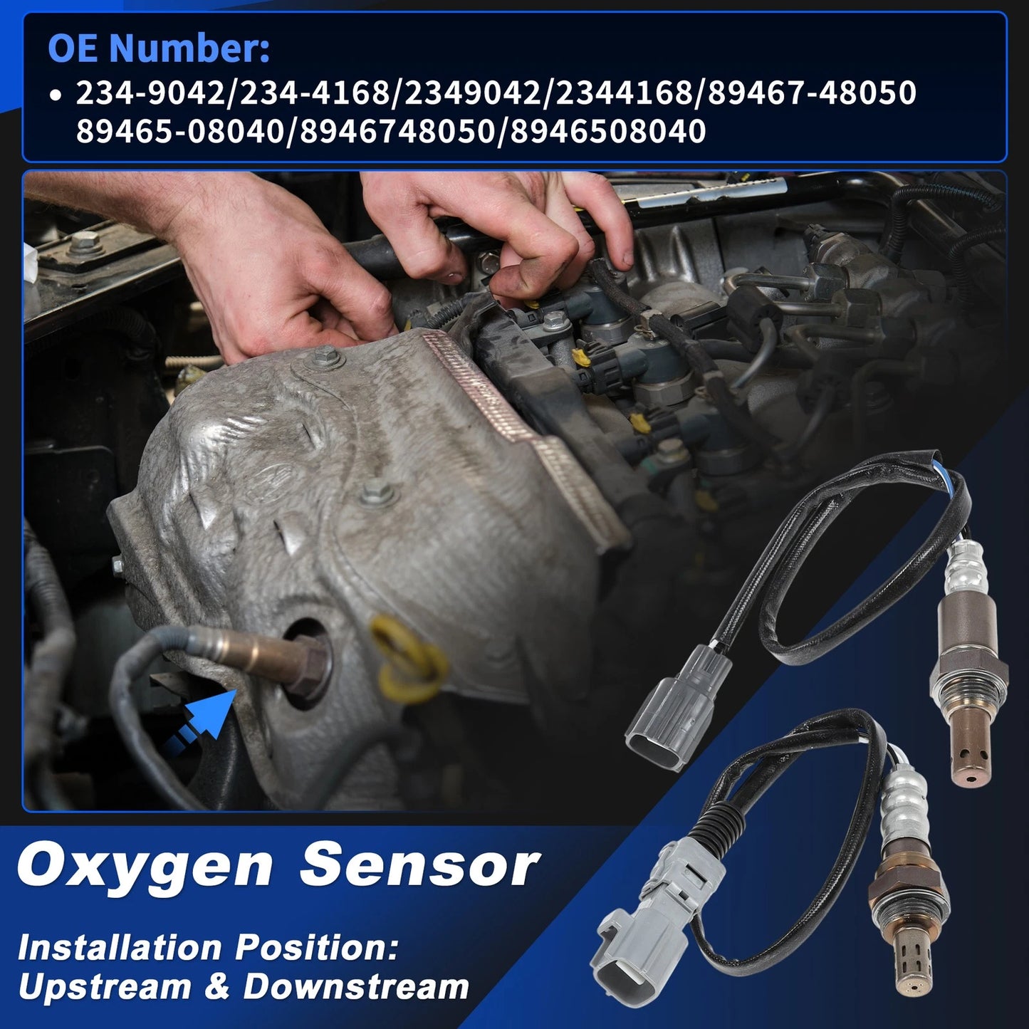 2 x Upstream & Downstream Oxygen Sensor for Toyota Sienna 3.3L V6 (2004–2009)