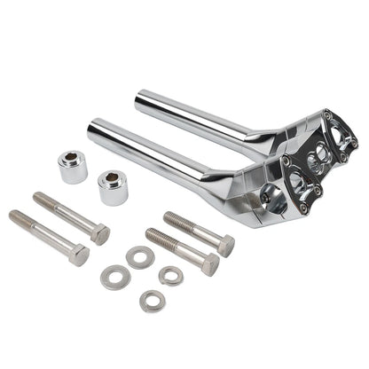 10" Chrome Tall Handlebar Risers Pullback 1.5" for Harley