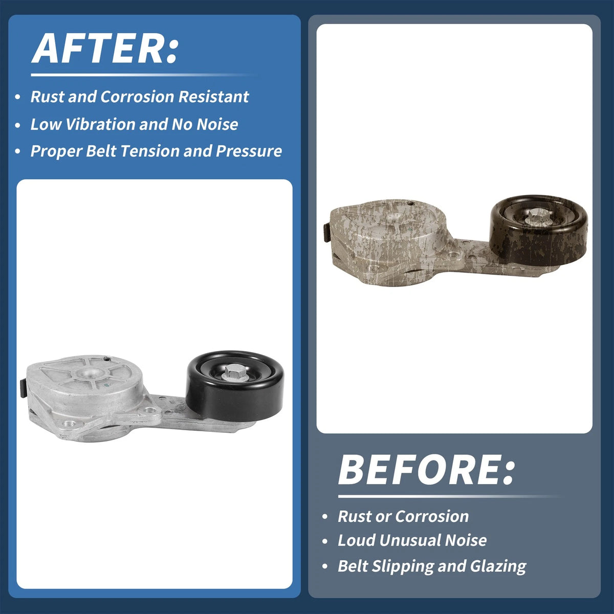 Belt Tensioner for Ford Crown Victoria (1992-1998) - Durable Metal Component