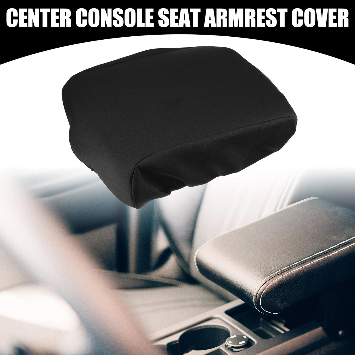 Center Console Armrest Cover for Ford F-150 2021-2023 Black