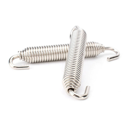 4PC Silver Universal Long Outlaw Racing Stainless Header Exhaust Springs 83mm