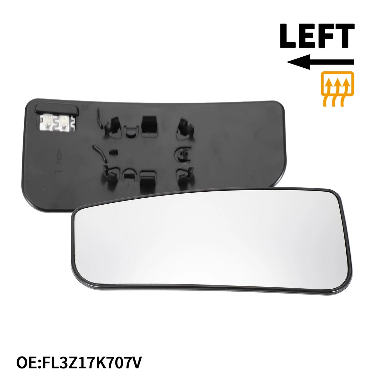 Heated Left Mirror Glass Replacement for Ford F-250 F-350 (2011-2016)
