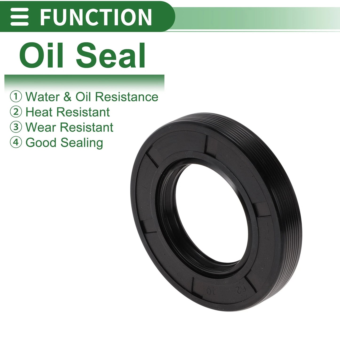 Oil Seal 35x62x10mm 5 Pcs NBR Rubber High Pressure Black for Make Model
