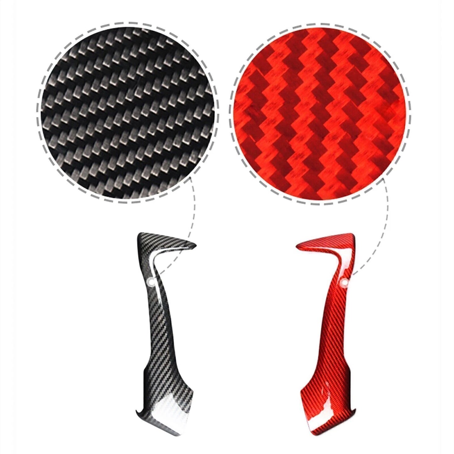 Red Carbon Fiber Inner Door Handle Trim for Subaru BRZ 86 Scion FR-S (12-19)