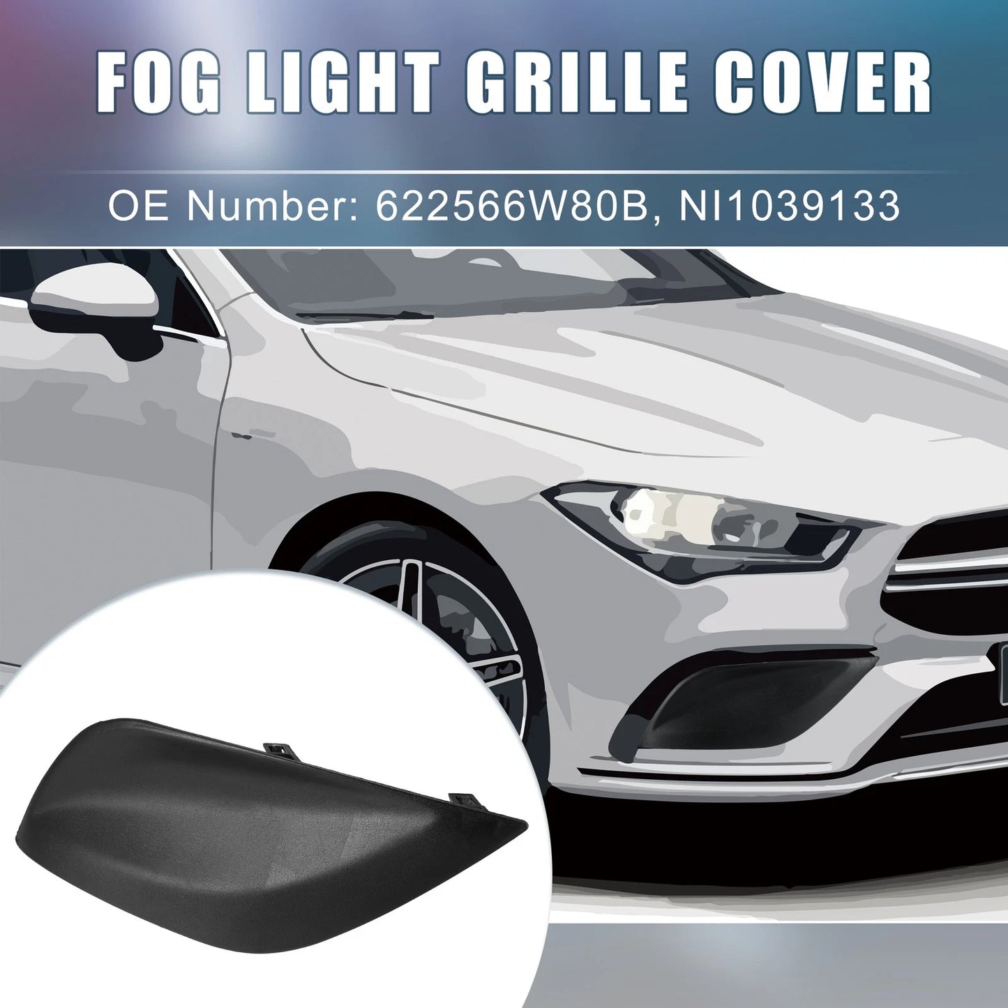 Front Right Fog Light Grille Cover for Nissan Versa (2015-2018)