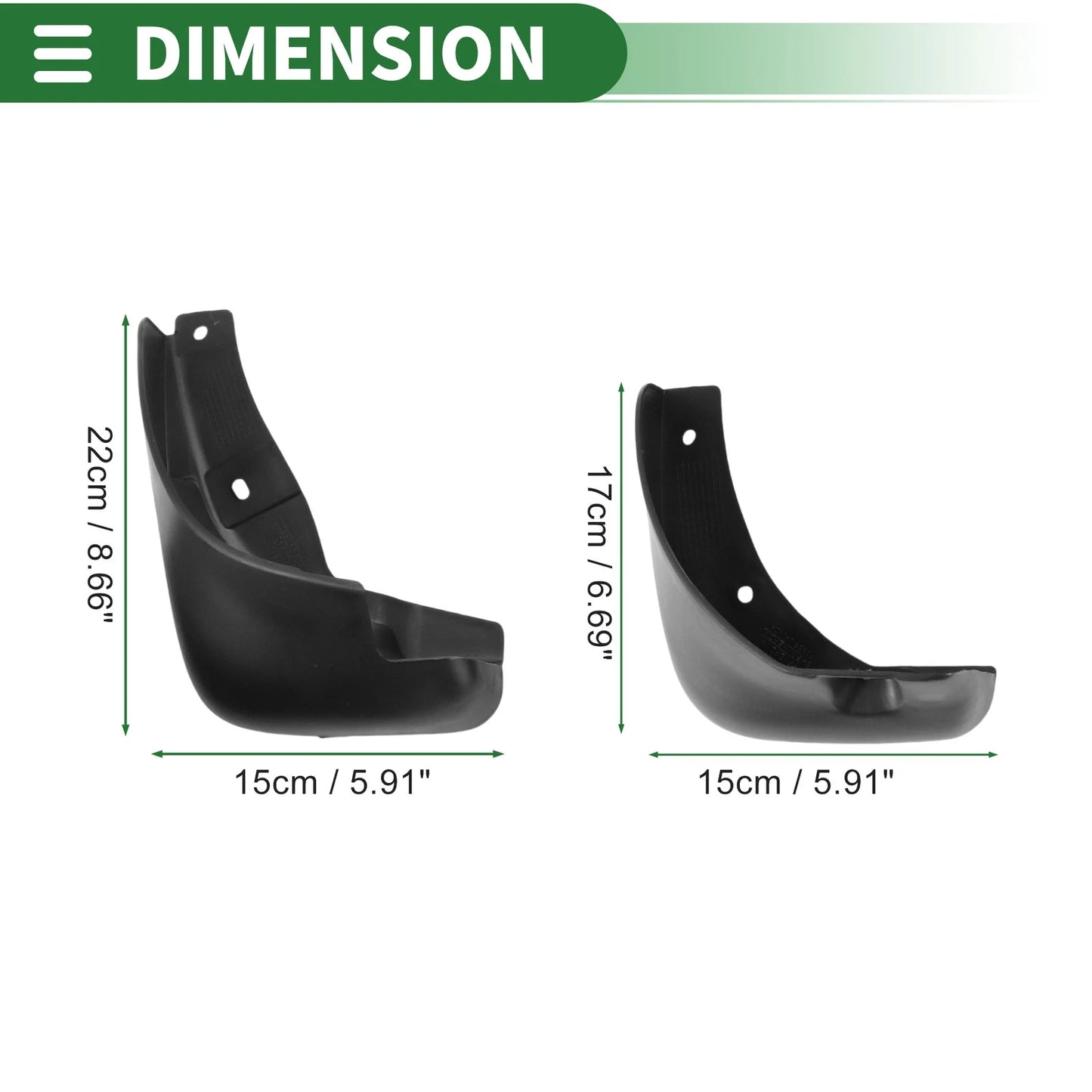 Mud Flaps Splash Guards 1 Set for Nissan Sunny (2011-2018)