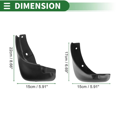 Mud Flaps Splash Guards 1 Set for Nissan Sunny (2011-2018)