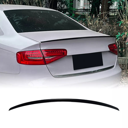 Gloss Black Rear Boot Spoiler Lip for Audi A4 S4 B8 (2009-2016)
