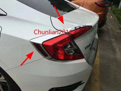Rear Tail Light Lamp Cover Trim for Honda Civic 10th Gen 4dr Sedan (2016-2017)
