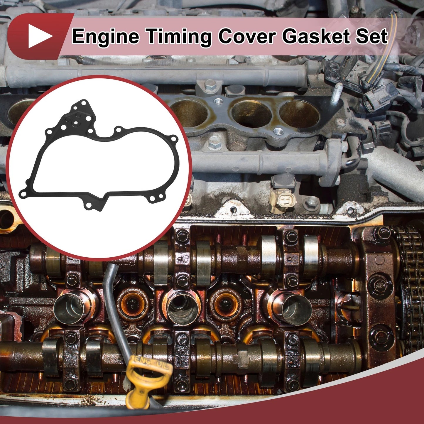 Timing Cover Gasket Set for Nissan Altima 3.5L V6 (2007-2014) 1 Pcs