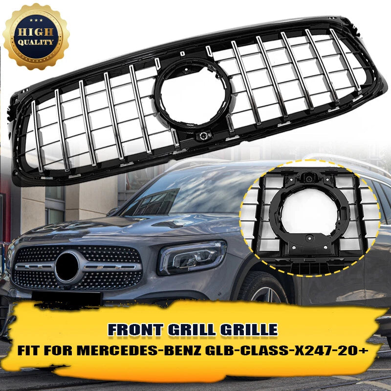 Chrome GT Style Front Grille for Mercedes Benz X247 GLB250 (2020-2022)