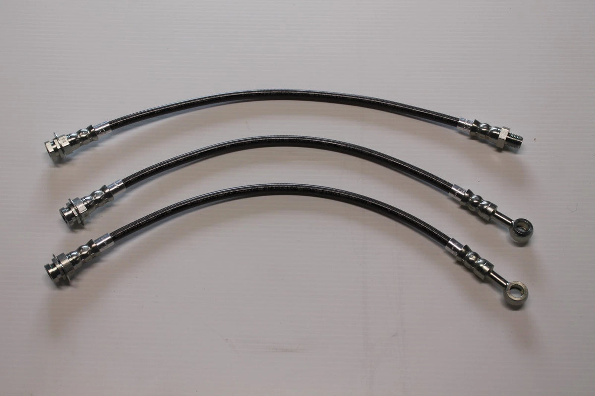 Braided Brake Hose Set (3) for VC VE VF VG VH Valiants, Pacer & Charger