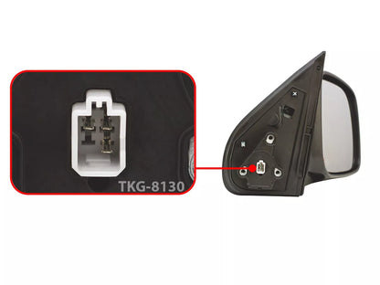 3 Wires Side Mirror Chrome for Isuzu D-Max (2003-2011)