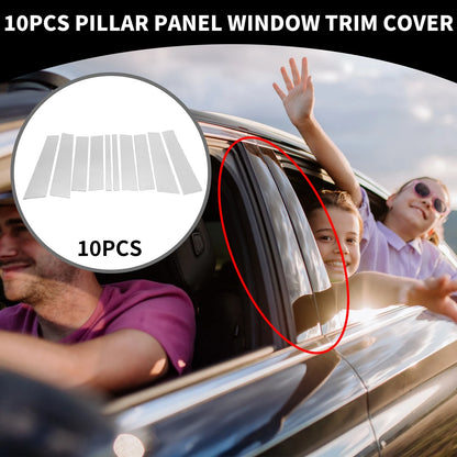 10 x Car Pillar Window Trim Covers for Mercedes Benz GL-Class Chrome Silver Tone