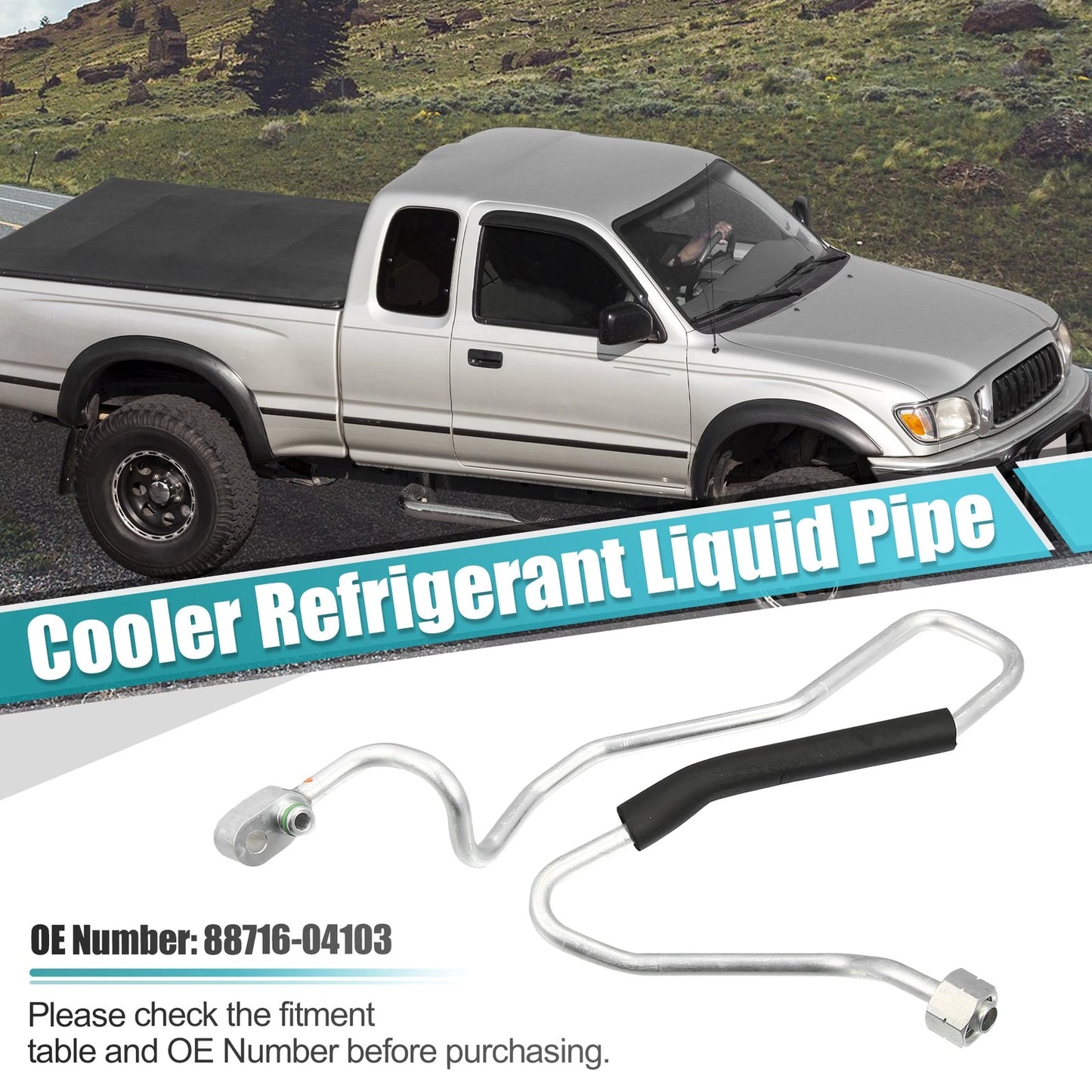 A/C Hose Pipe Cooler for Toyota (88716-04103) Black