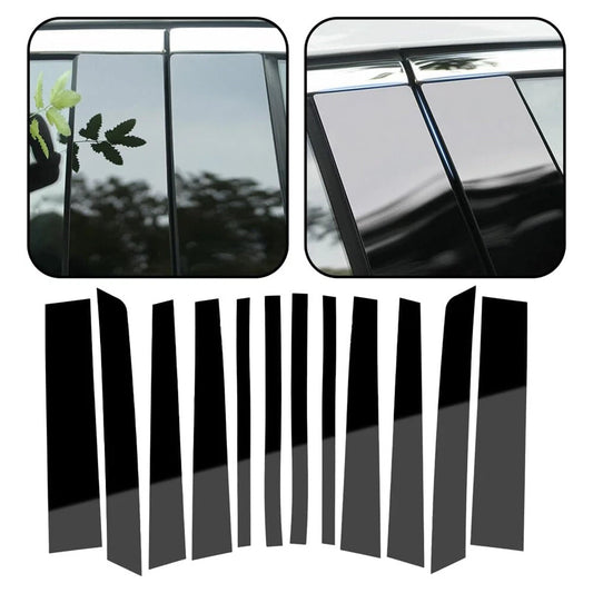 12Pcs Glossy Black Door Pillar Post Covers for Range Rover HSE (2002-2012)