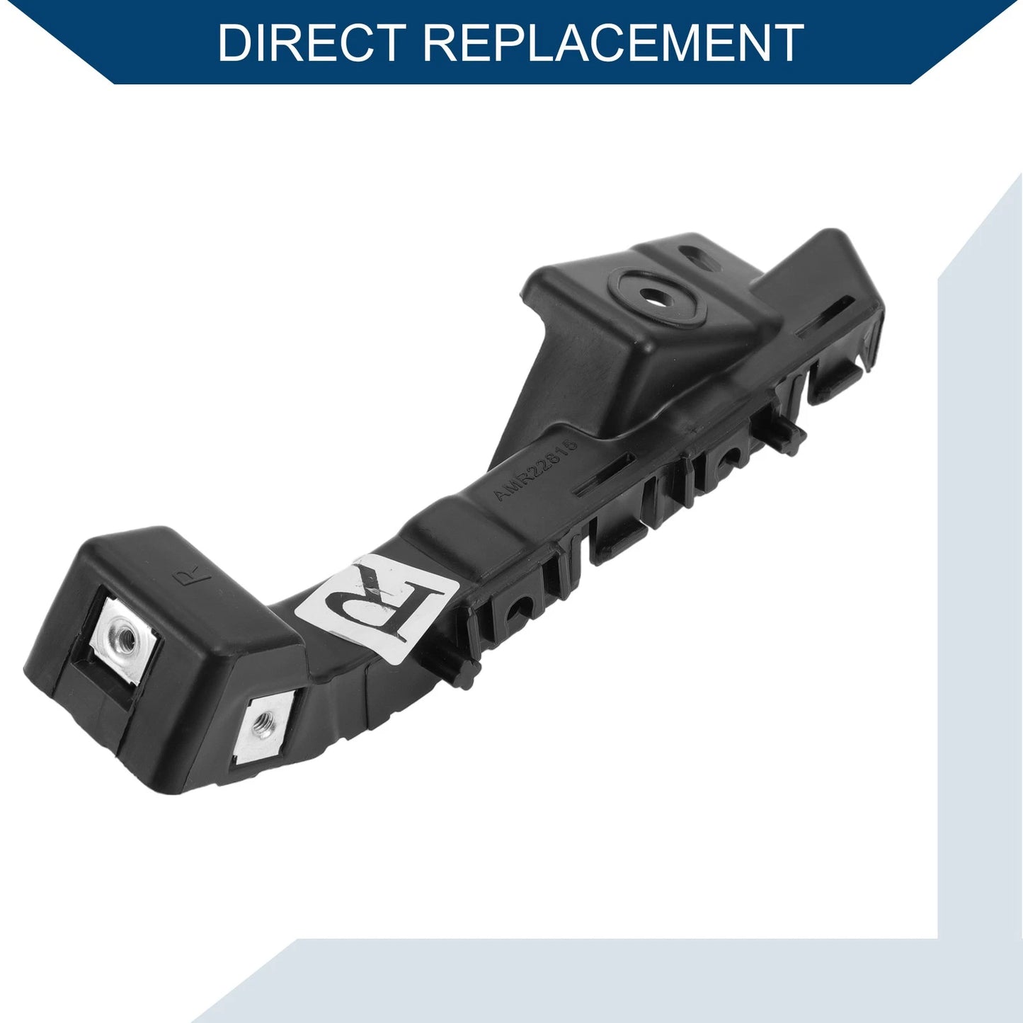1 x Right Front Bumper Support Bracket ABS Black for Chevy Malibu (2016-2022)
