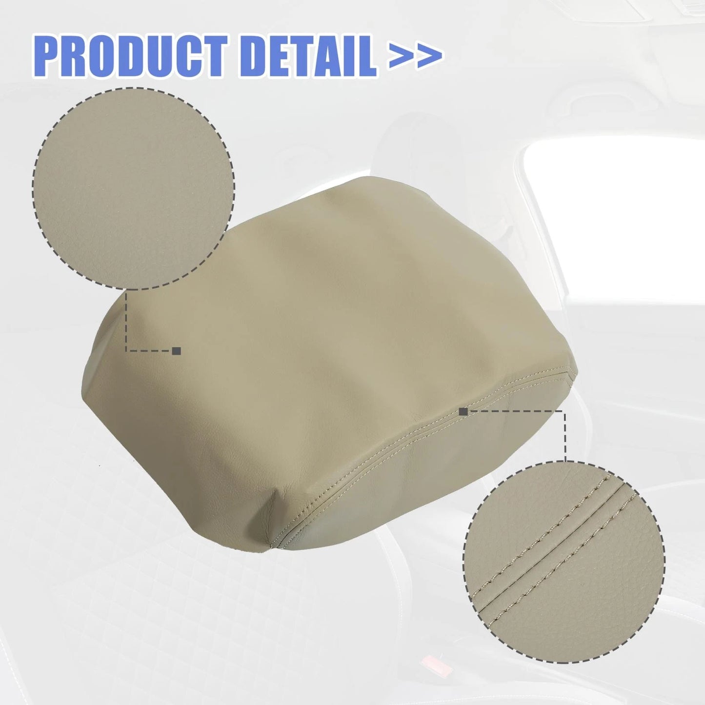 Center Console Armrest Cover Pad for Honda Pilot (2009-2015) Beige