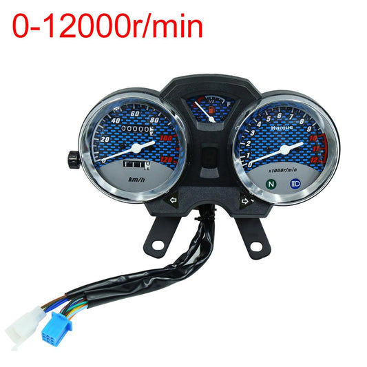 Dual Digital Odometer Tachometer Speedometer Gauge for Motorcycle Cruiser