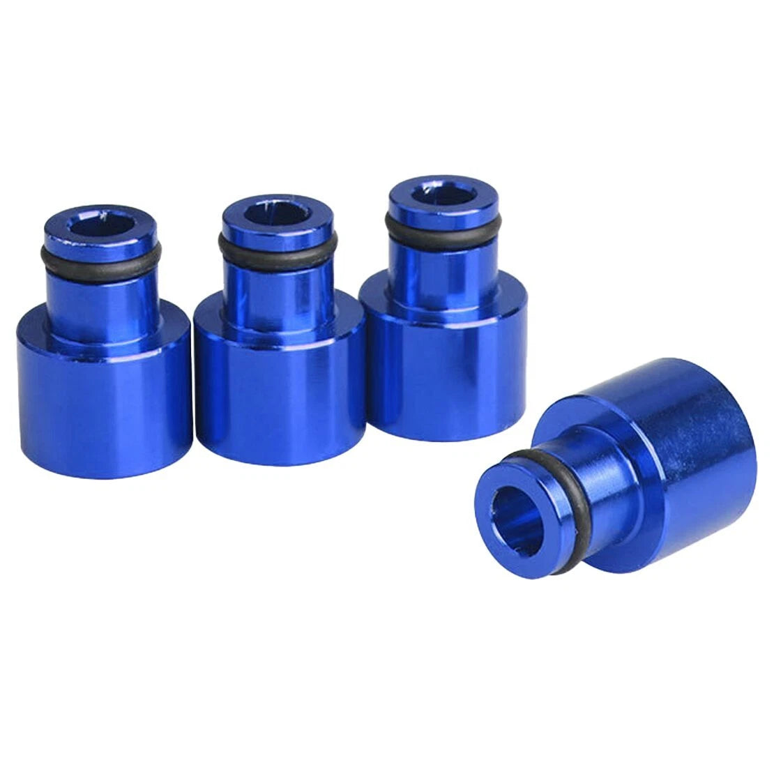 4 x Blue Engine Fuel Injector Adapters for Honda Civic, Acura B16 (1996-2000)