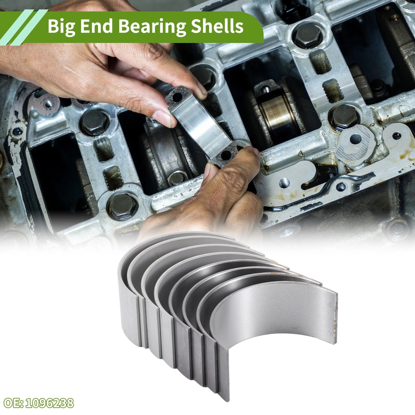 8 x Big End Bearings Shells for Ford Transit, Mondeo, Land Rover Defender