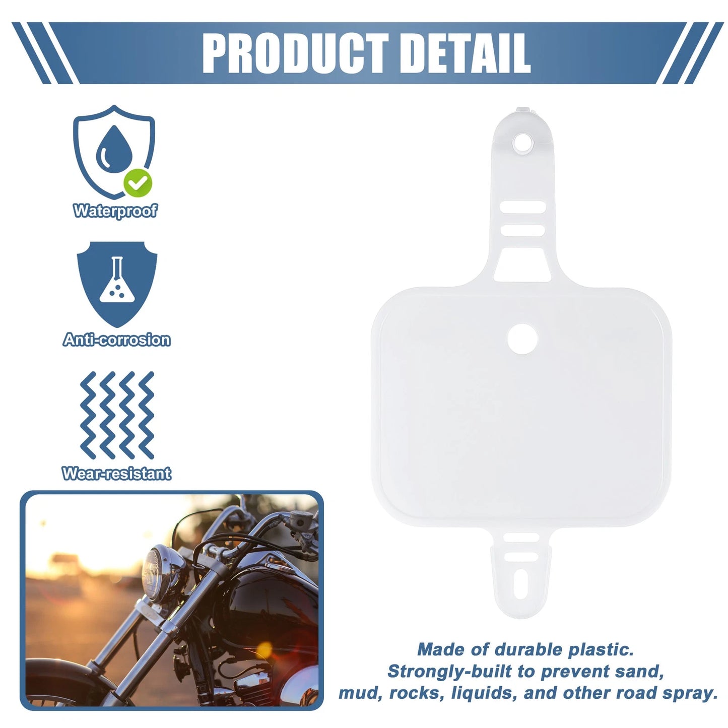 White Number Plate for Honda XR CRF XR50 CRF50