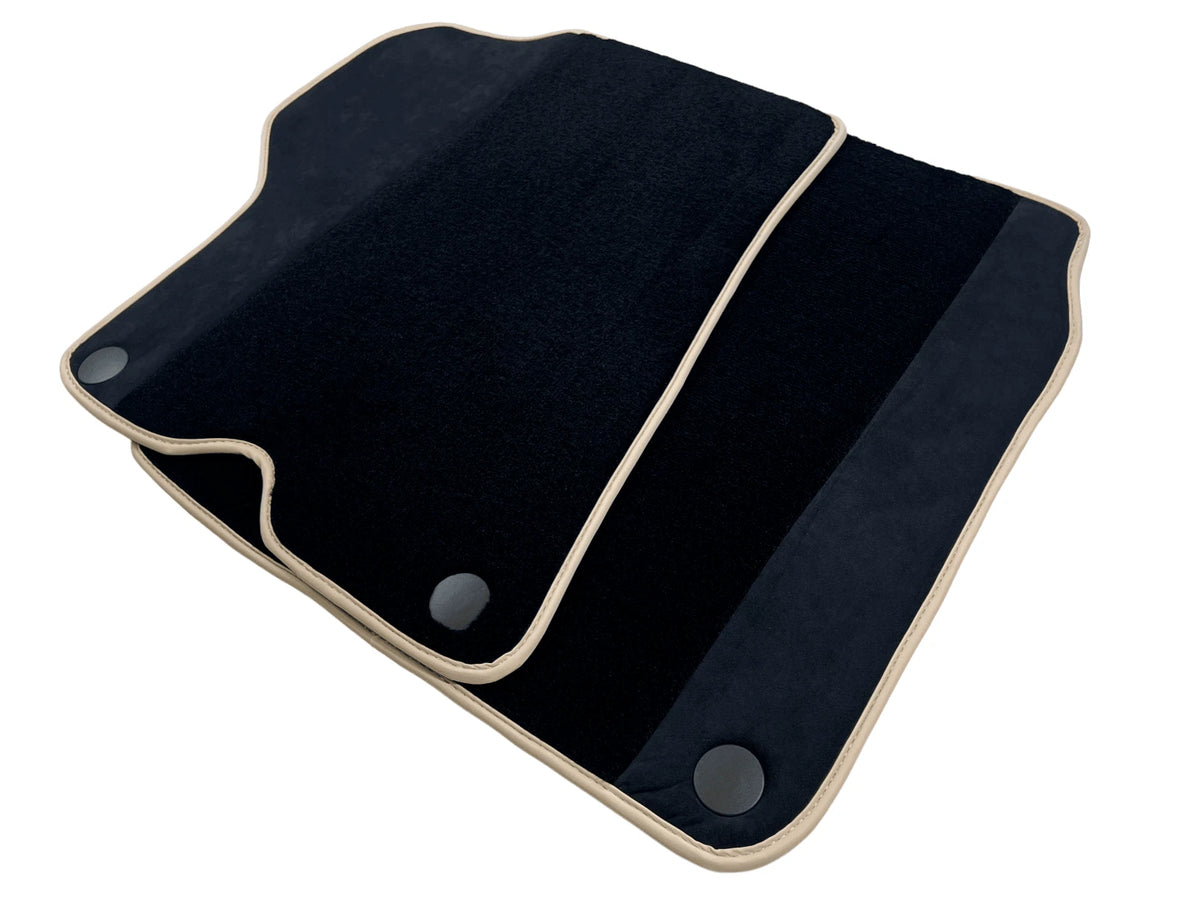 AutoWin Floor Mats for Ferrari California with Alcantara, Beige Trim