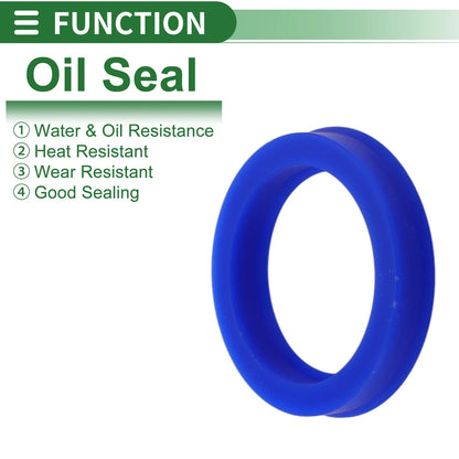 Oil Seal 42x55x10mm TPU Rotary Shaft Seal Blue 5 Pcs for Car