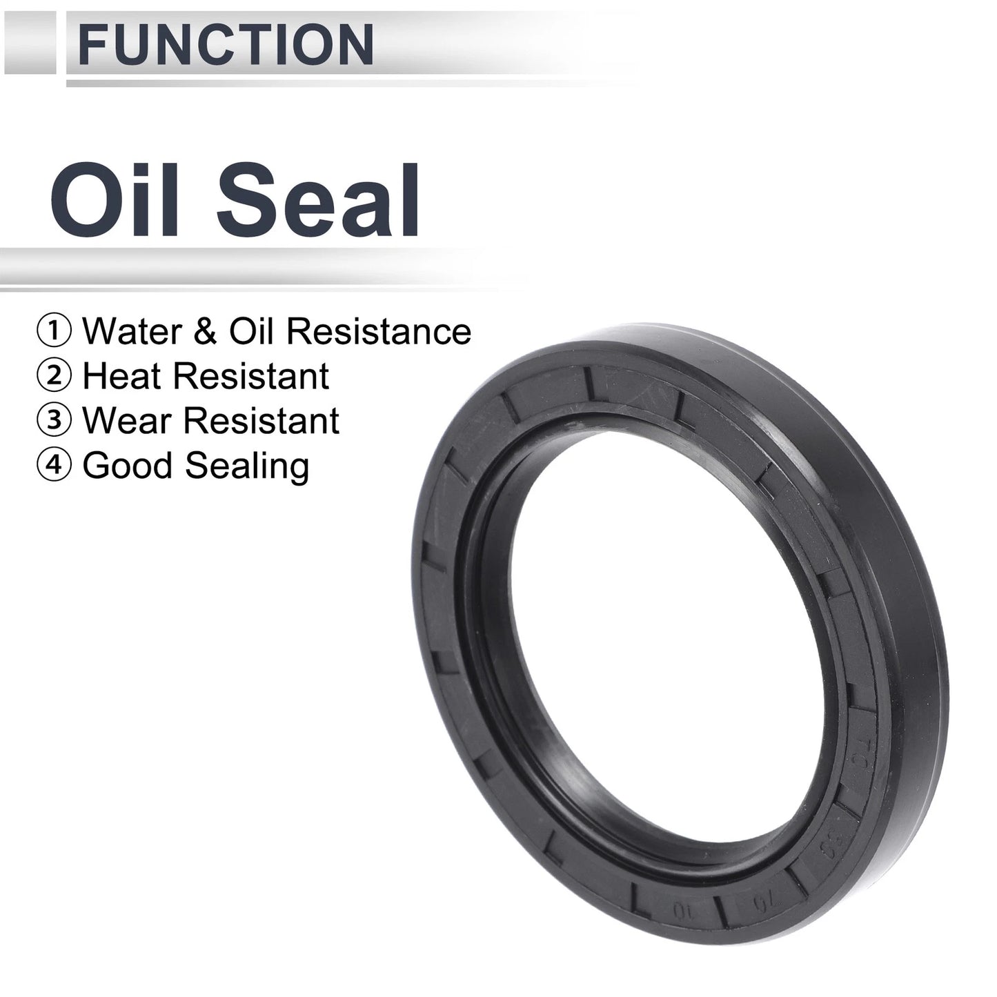 Oil Seal / 50x70x10mm Black 5 Pcs / Rotary Shaft Seal for Make Model