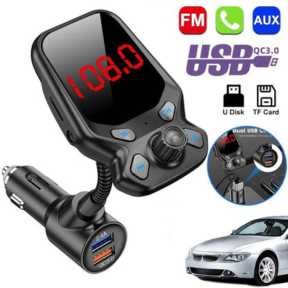 Wireless FM Transmitter USB Charger for Car MP3 Player Calls Hands-Free