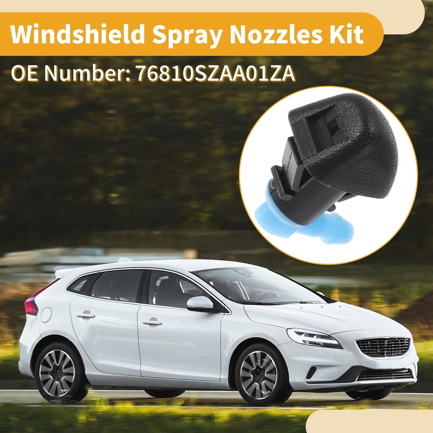 Windshield Washer Nozzle Kit for Honda Pilot (2009-2014) 2 x Gaskets