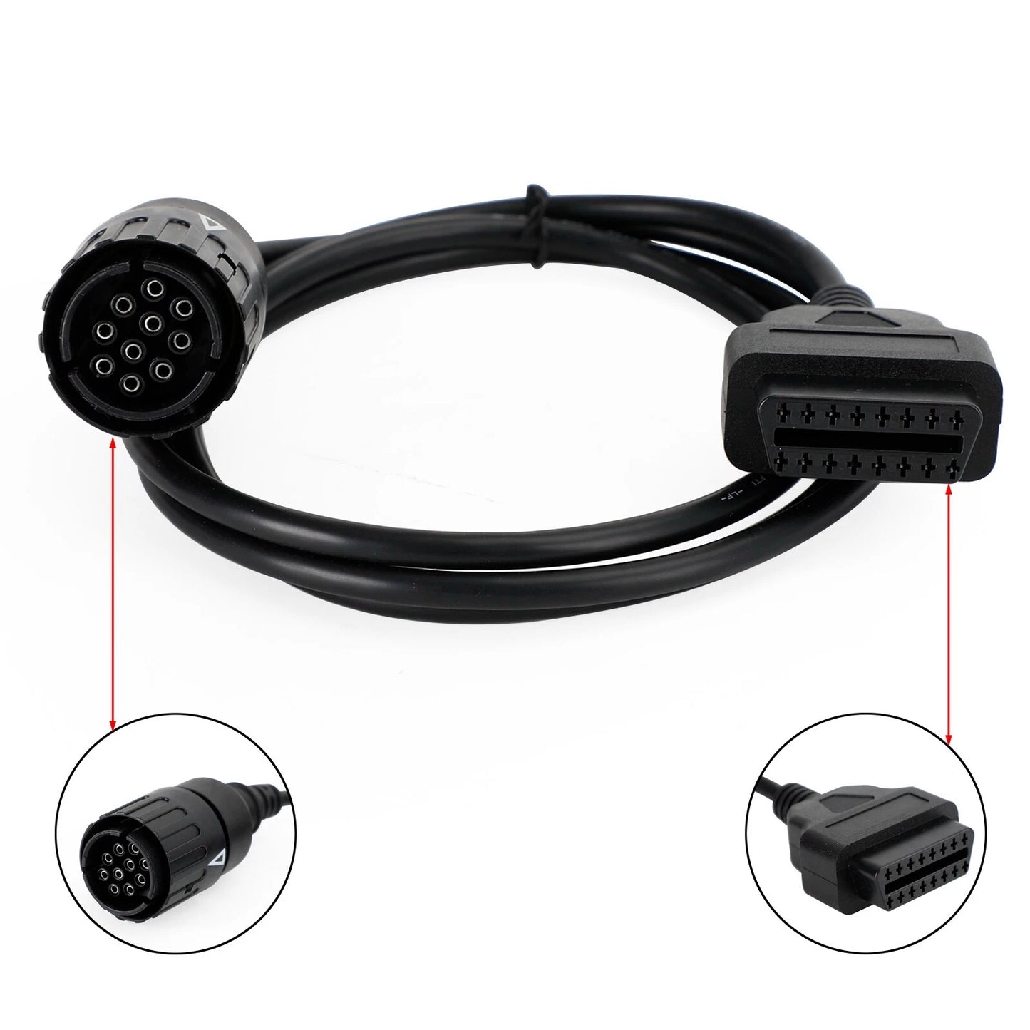 10 Pin to 16 Pin OBD2 Cable for BMW Diagnostic Scanner