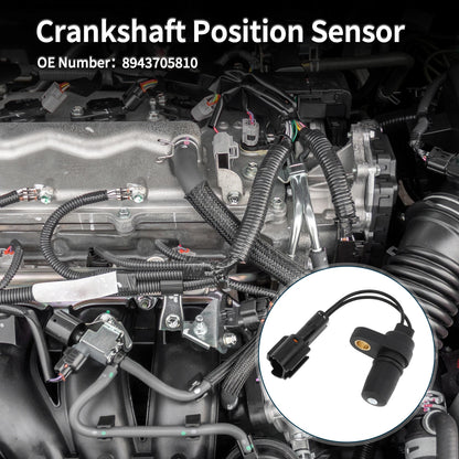Crankshaft Position Sensor for Isuzu NKR NPR 4HK1 6HK1 (2000-2023) 1 x Black
