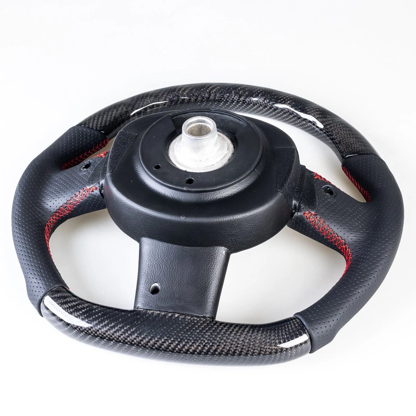 Carbon Flat Bottom 3 Spoke Leather Steering Wheel for Mini R50 R52 R53 (2002-2008)